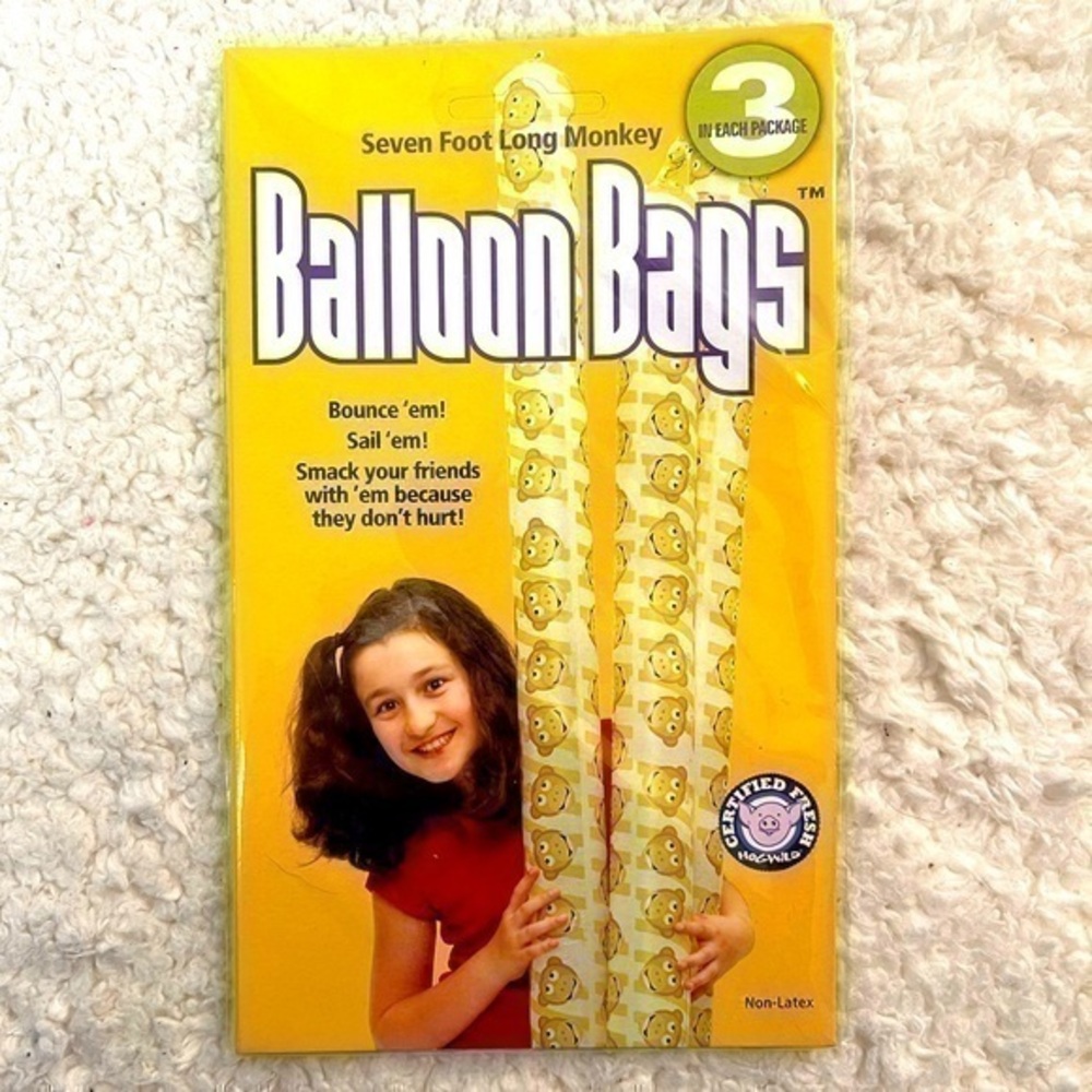 ☀️2/$14☀️Hog Wild 7' Long Monkey Balloon Bag
